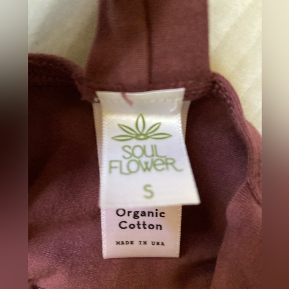 Soul Flower Organic Cotton Bralette Plum Burgundy Size S - Picture 8 of 11